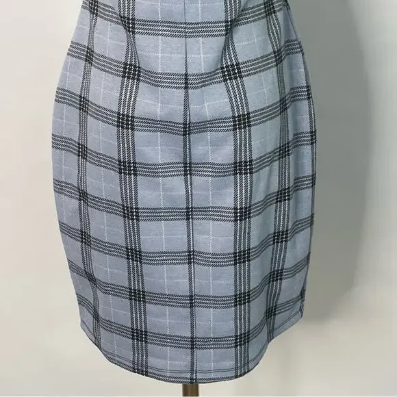Popular Basic blue plaid 90s Y2K Clueless womens dress Size XL preppy academia - Picture 6 of 11